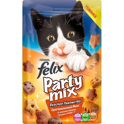 Лакомство для кошек FELIX Party mix Оригинал Микс